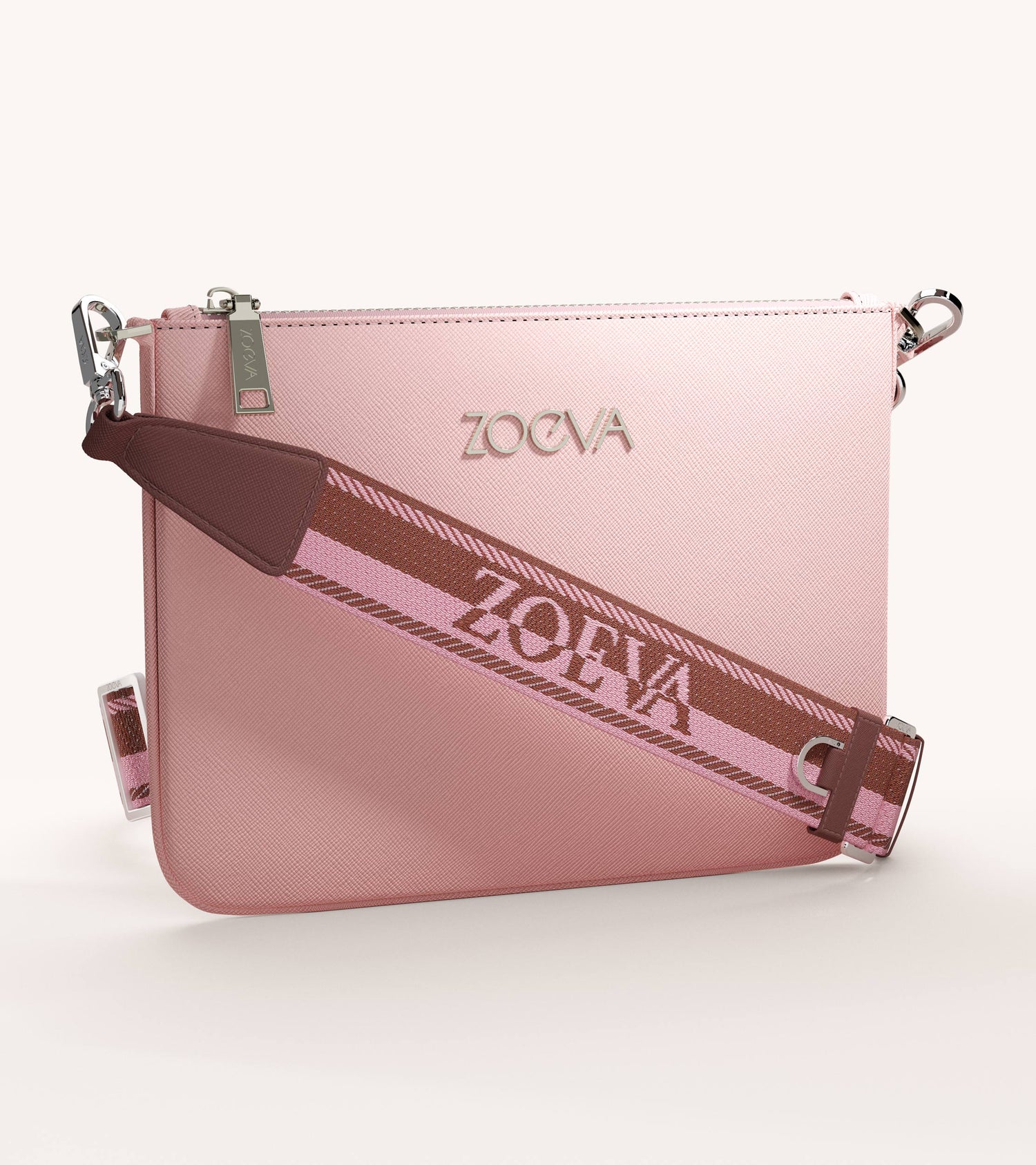 The Everyday Clutch & Shoulder Strap (Dusty Rose/Bordeaux) Main Image 1