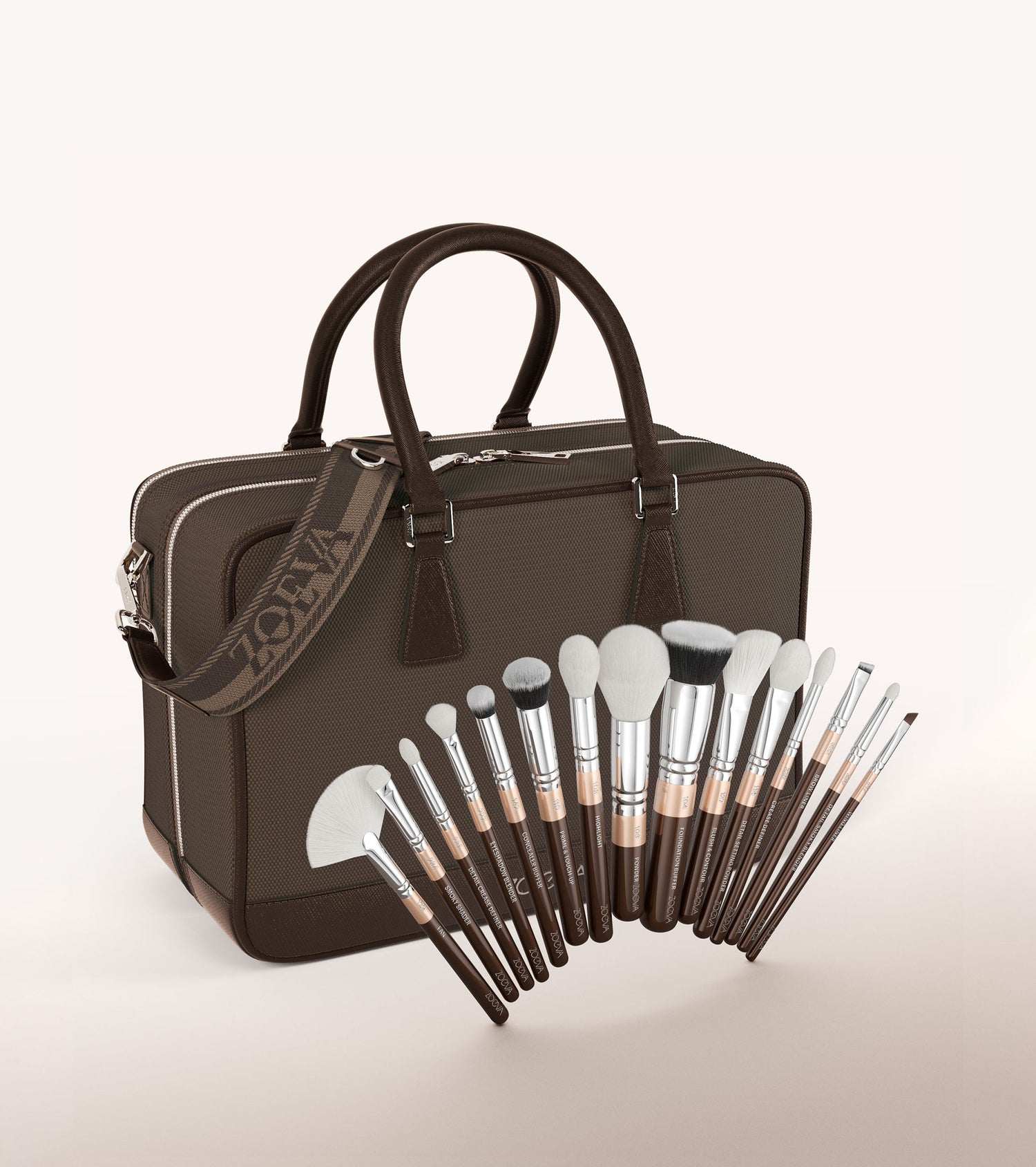 The Zoe Bag & The Artists Brush Set (Chocolate) Main Image featured